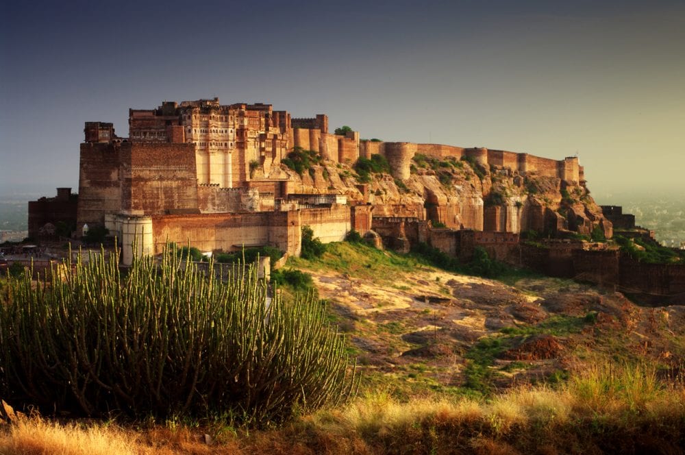 Das Meherangarh Fort in Jodhpur, Rajasthan