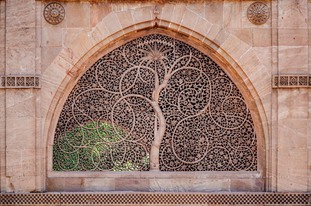 Die Sidi Saiyyed Moschee in Ahmedabad