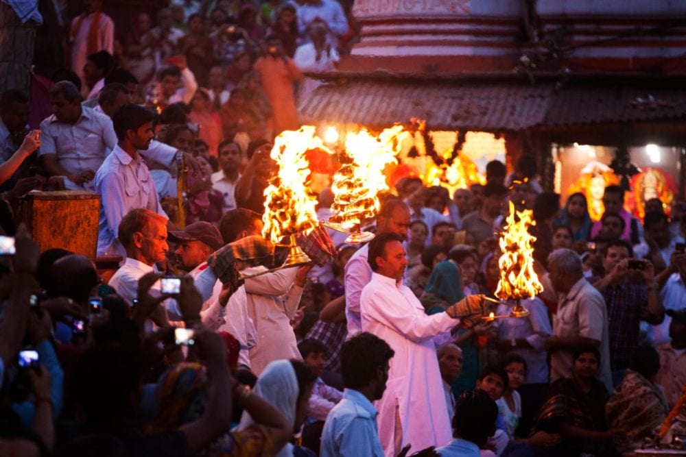 Aarti-Zeremonie in Haridwar