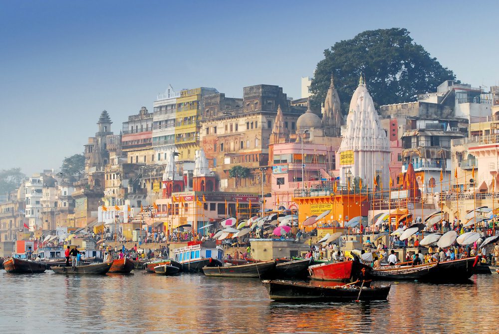 Das zauberhafte Varanasi am Ganges-Fluss in Uttar Pradesh, Nordindien