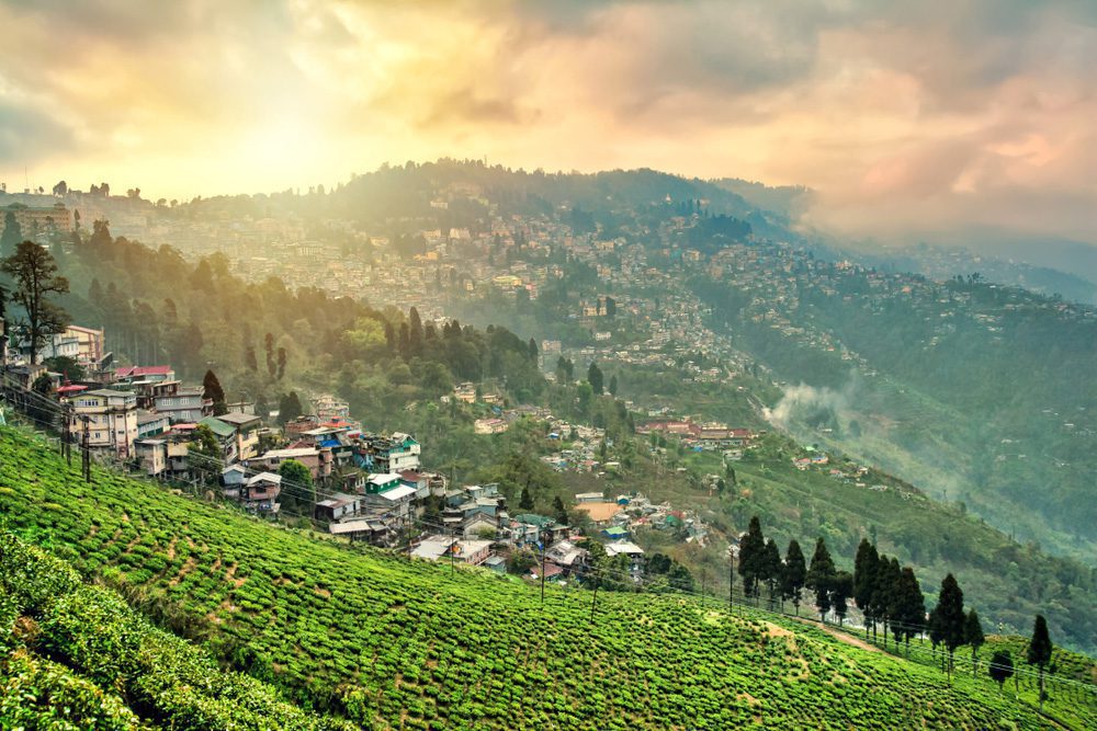 Die weltbekannte Hill Station Darjeeling in Westbengalen (Ostindien)