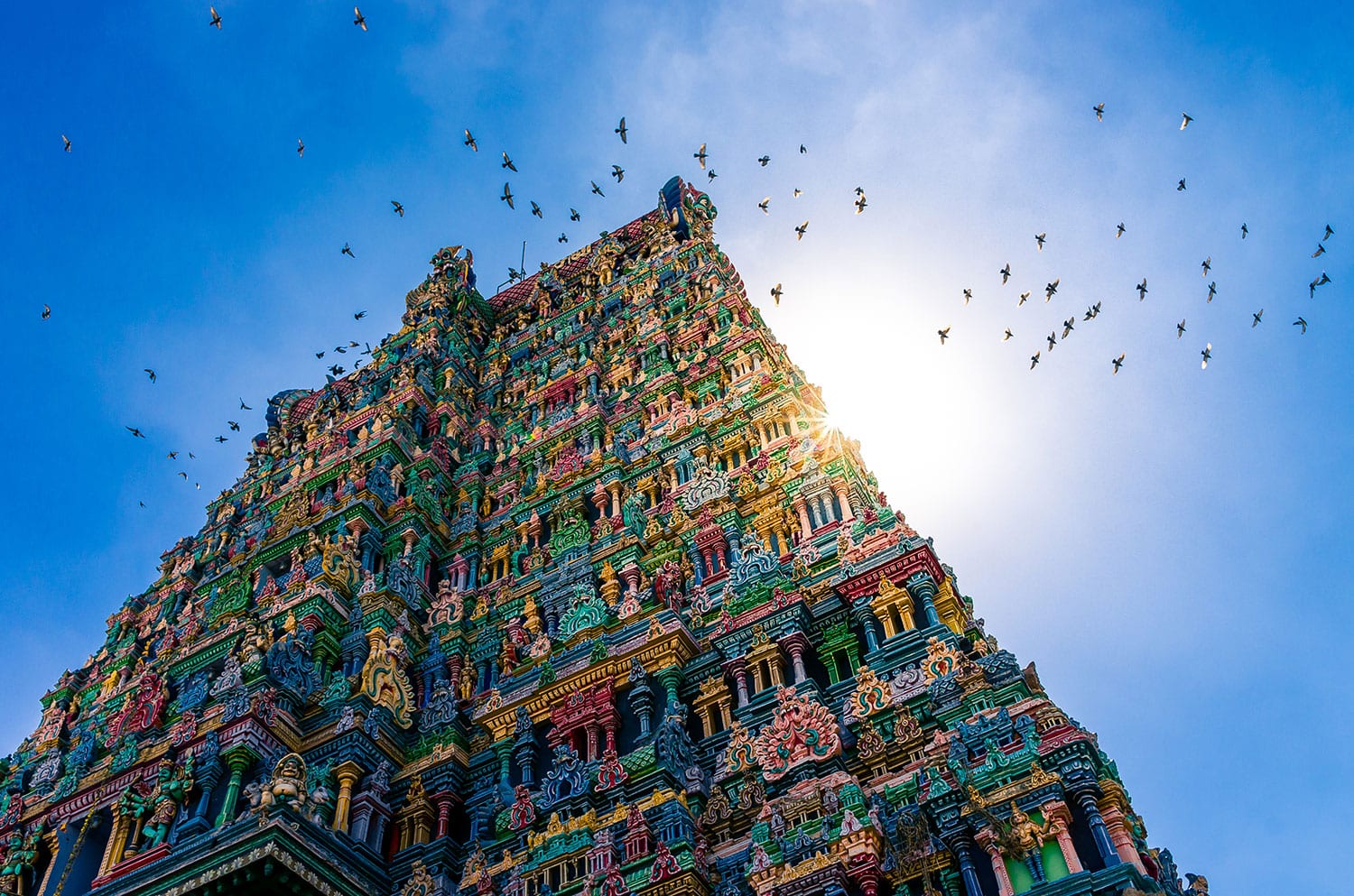 Indien weist eine uralte Kulturgeschichte auf - der Minakshi-Tempel in Südindien (Madurai)
