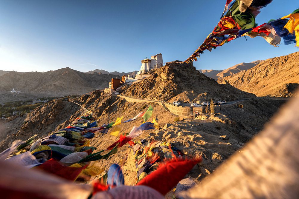 Das Namgyal-Tsemo-Kloster in Leh, Ladakh (Indien)
