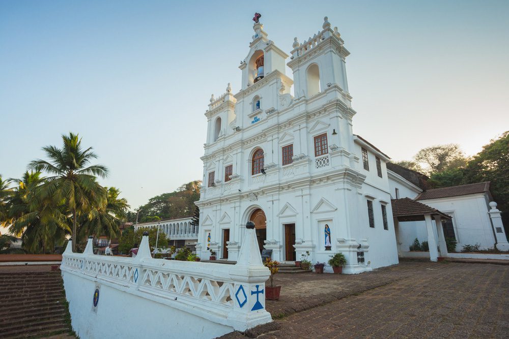 Die von den Portugiesen erbaute Mariä-Empfängnis-Kirche aus dem 16. Jahrhundert in Panaji, Goa