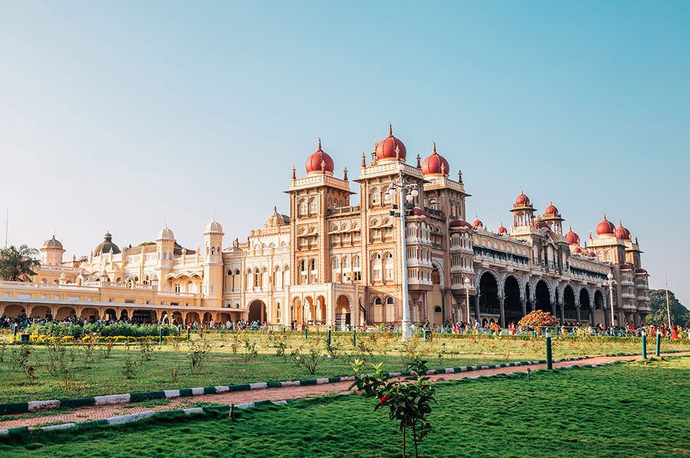 Der schöne Amba Vilas Palast in Mysore (Karnataka)