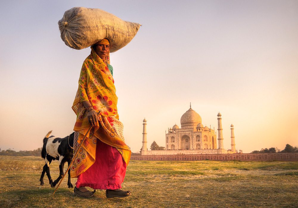 Das märchenhafte Taj Mahal in Agra, Nordindien